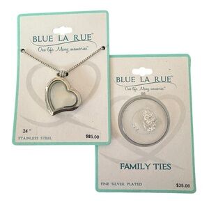 Blue La Rue Necklace and Charm Set